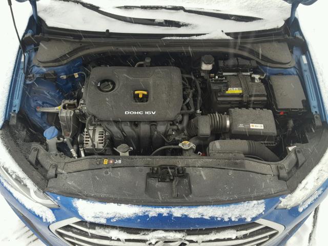 KMHD74LF5HU096079 - 2017 HYUNDAI ELANTRA SE BLUE photo 7