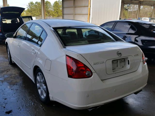 1N4BA41E27C840755 - 2007 NISSAN MAXIMA SE WHITE photo 3