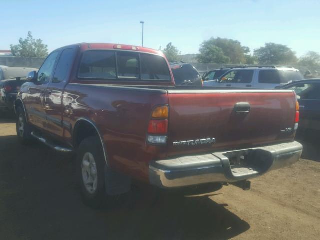 5TBRT34102S256215 - 2002 TOYOTA TUNDRA ACC RED photo 3