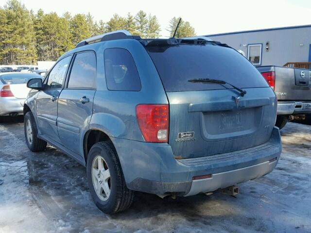 2CKDL43F686329684 - 2008 PONTIAC TORRENT TEAL photo 3