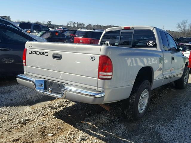 1B7GL22X4YS703368 - 2000 DODGE DAKOTA SILVER photo 4