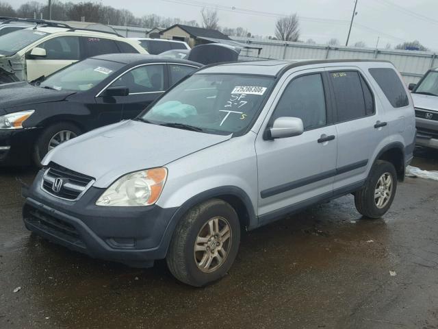 SHSRD78892U002325 - 2002 HONDA CR-V EX SILVER photo 2