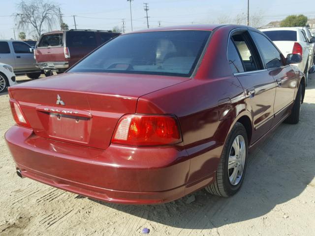 4A3AA46G23E160799 - 2003 MITSUBISHI GALANT ES RED photo 4