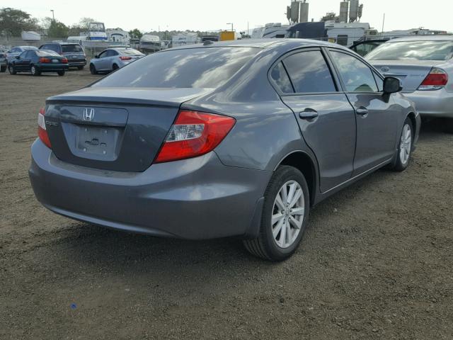 2HGFB2F89CH540929 - 2012 HONDA CIVIC EX GRAY photo 4