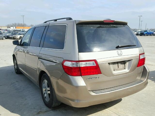 5FNRL38757B443452 - 2007 HONDA ODYSSEY EX GOLD photo 3