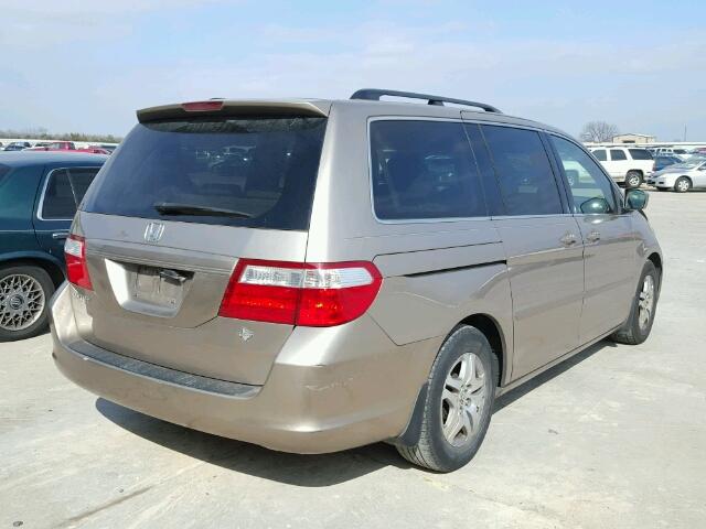 5FNRL38757B443452 - 2007 HONDA ODYSSEY EX GOLD photo 4