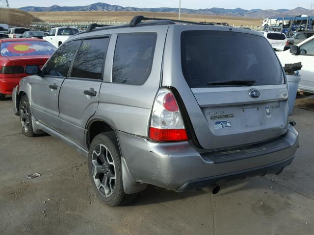 JF1SG63607G742574 - 2007 SUBARU FORESTER 2 SILVER photo 3