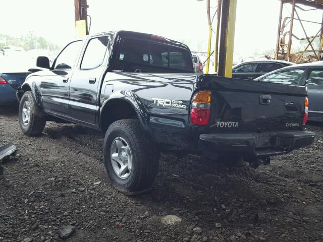 5TEGN92N41Z821990 - 2001 TOYOTA TACOMA DOU BLACK photo 3