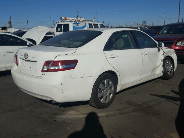 4T1BF3EK3AU525773 - 2010 TOYOTA CAMRY BASE WHITE photo 4