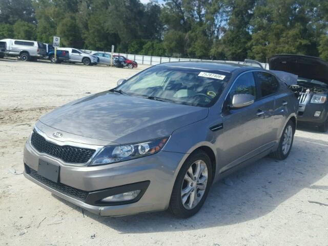 5XXGM4A77DG169037 - 2013 KIA OPTIMA LX GRAY photo 2