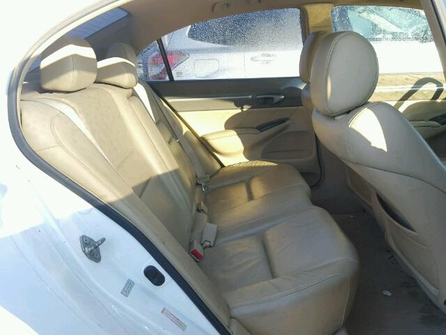 2HGFA169X8H532898 - 2008 HONDA CIVIC EXL WHITE photo 6