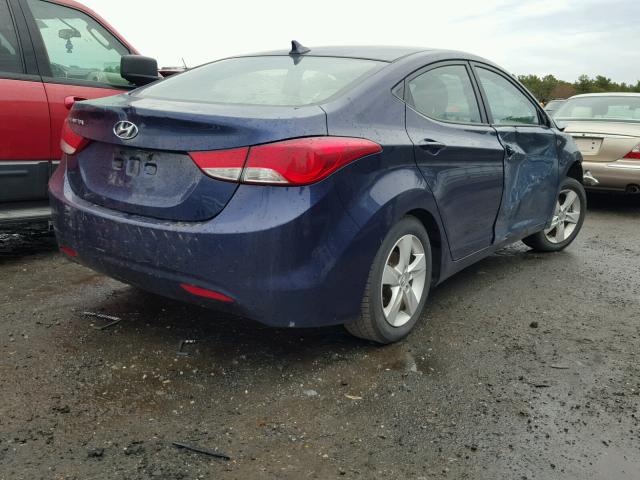 5NPDH4AE3DH240437 - 2013 HYUNDAI ELANTRA GL PURPLE photo 4