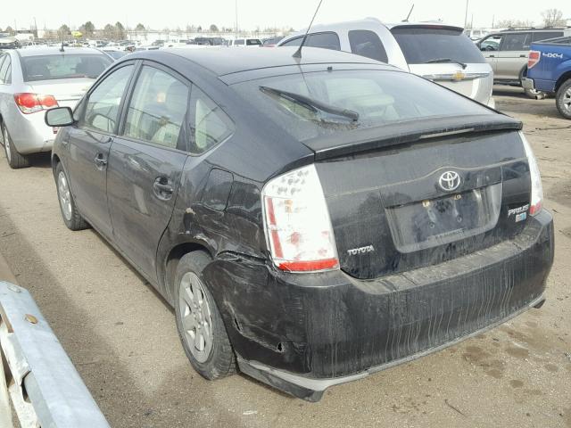 JTDKB20U283396959 - 2008 TOYOTA PRIUS BLACK photo 3