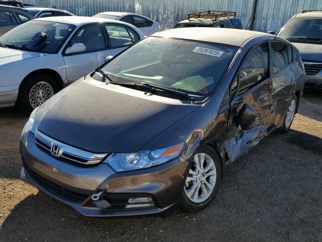 JHMZE2H78CS005279 - 2012 HONDA INSIGHT EX GRAY photo 2