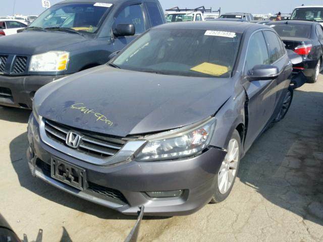 1HGCR3F82EA038964 - 2014 HONDA ACCORD EXL GRAY photo 2