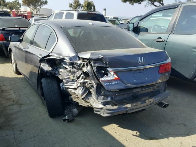 1HGCR3F82EA038964 - 2014 HONDA ACCORD EXL GRAY photo 3