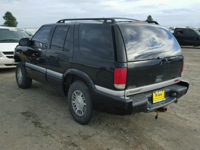 1GKDT13W712183373 - 2001 GMC JIMMY BLACK photo 3