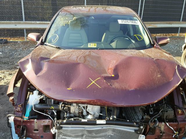 2HKRW2H54HH682252 - 2017 HONDA CR-V EX BURGUNDY photo 7