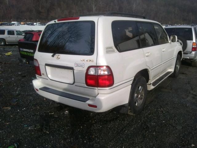 JT6HT00W2X0050933 - 1999 LEXUS LX 470 WHITE photo 4