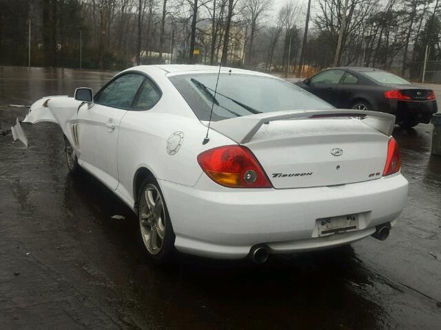 KMHHN65F84U145267 - 2004 HYUNDAI TIBURON GT WHITE photo 3