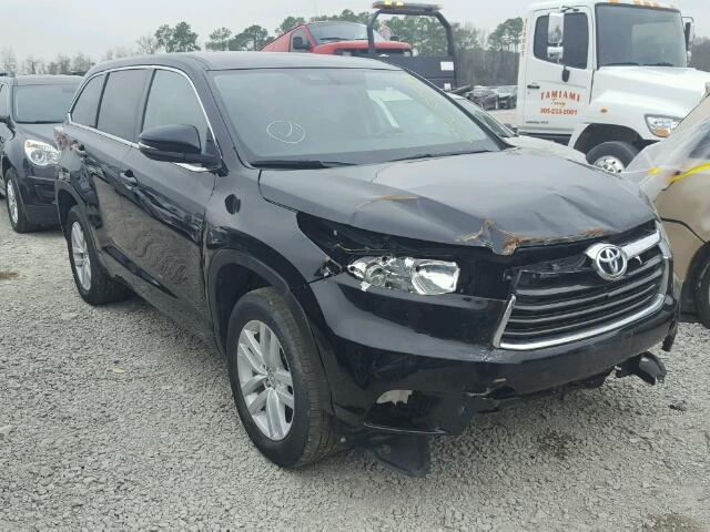 5TDZARFHXFS015570 - 2015 TOYOTA HIGHLANDER BLACK photo 1