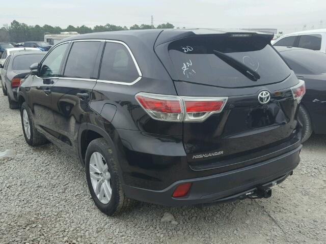 5TDZARFHXFS015570 - 2015 TOYOTA HIGHLANDER BLACK photo 3