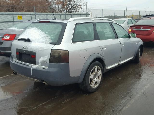 WA1YD64B82N135166 - 2002 AUDI ALLROAD SILVER photo 4