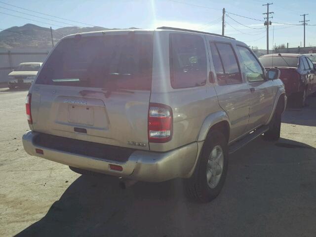 JN8DR09Y91W581307 - 2001 NISSAN PATHFINDER GOLD photo 4