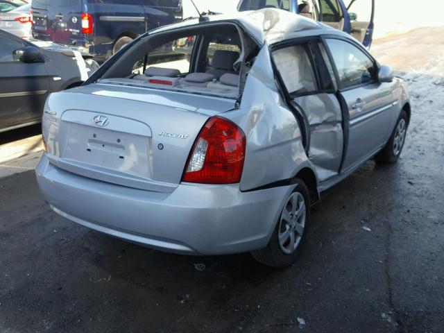 KMHCN46C49U299596 - 2009 HYUNDAI ACCENT GLS SILVER photo 4