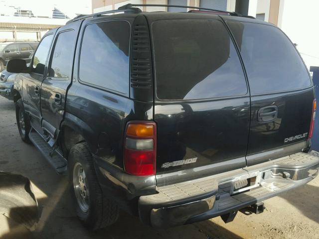 1GNEC13V92J268317 - 2002 CHEVROLET TAHOE C150 BLACK photo 3