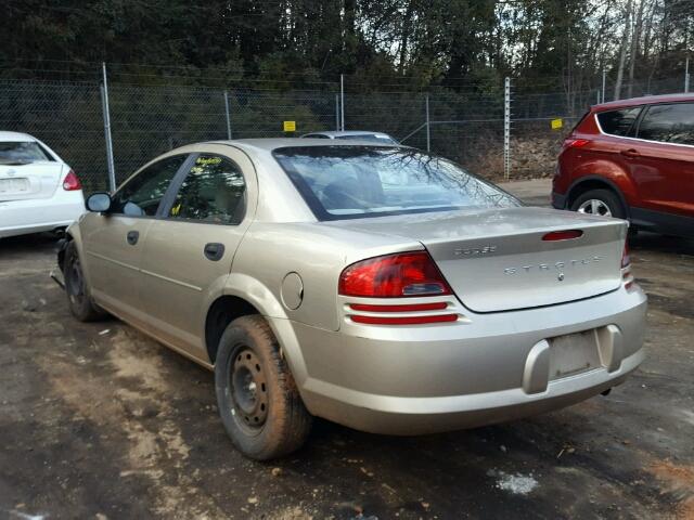 1B3EL36X74N235783 - 2004 DODGE STRATUS SE GOLD photo 3