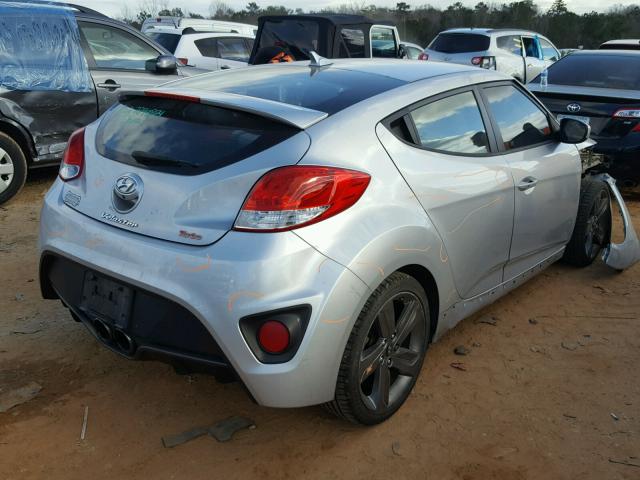 KMHTC6AE6EU191226 - 2014 HYUNDAI VELOSTER T SILVER photo 4