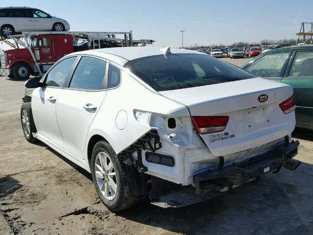 5XXGT4L38GG050253 - 2016 KIA OPTIMA LX WHITE photo 3