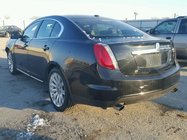 1LNHL9FT0AG609657 - 2010 LINCOLN MKS BLACK photo 3