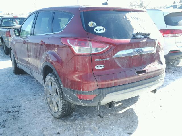 1FMCU9H93DUA81028 - 2013 FORD ESCAPE SEL MAROON photo 3