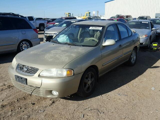 3N1CB51D72L688464 - 2002 NISSAN SENTRA XE TAN photo 2