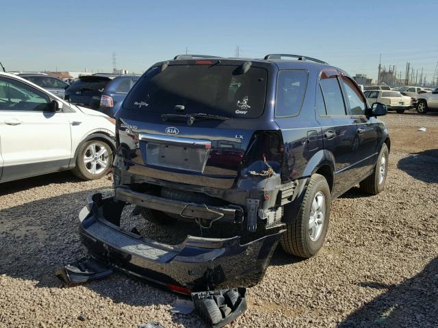 KNDJD735185843390 - 2008 KIA SORENTO EX BLUE photo 4