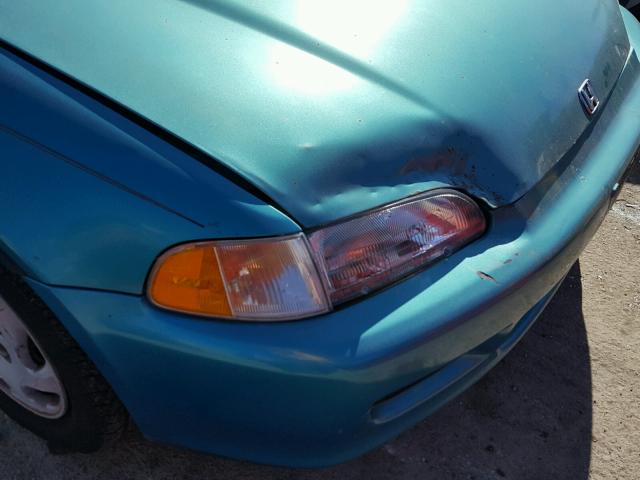 1HGEJ1258PL014482 - 1993 HONDA CIVIC EX მწვანე ფოტო 9