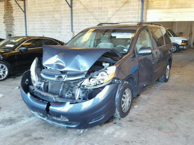 5TDZA23C96S572938 - 2006 TOYOTA SIENNA CE BLUE photo 2