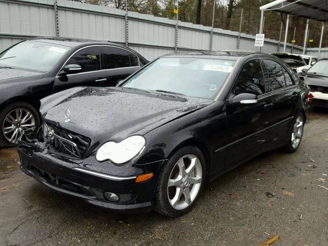 WDBRF52H47A953111 - 2007 MERCEDES-BENZ C 230 BLACK photo 2