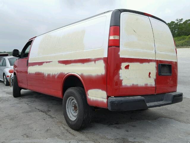 1GCGG29C781105224 - 2008 CHEVROLET EXPRESS G2 RED photo 3