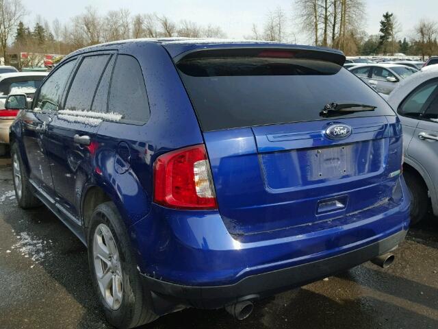 2FMDK3G96DBB61969 - 2013 FORD EDGE SE BLUE photo 3