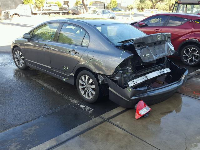 2HGFA16889H356183 - 2009 HONDA CIVIC EX GRAY photo 3