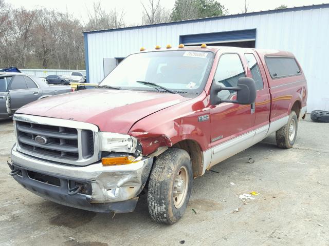 1FTNX20F81EB86425 - 2001 FORD F250 SUPER MAROON photo 2