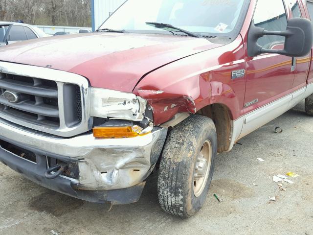 1FTNX20F81EB86425 - 2001 FORD F250 SUPER MAROON photo 9