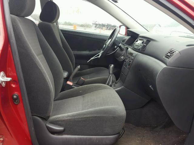 2T1BR32E86C683248 - 2006 TOYOTA COROLLA CE RED photo 5