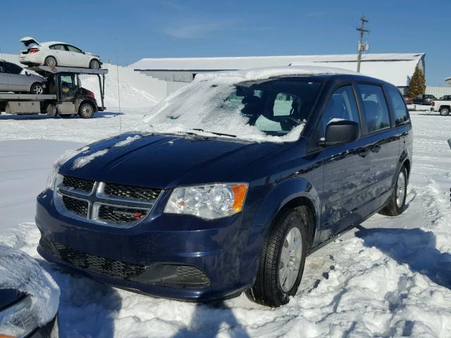 2C4RDGBG4DR507395 - 2013 DODGE GRAND CARA BLUE photo 2