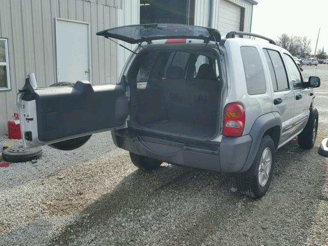 1J4GL48K73W684091 - 2003 JEEP LIBERTY SP SILVER photo 4