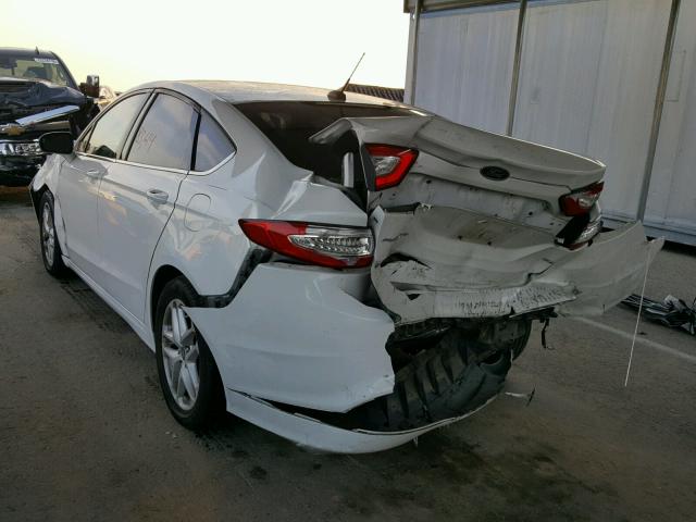 3FA6P0H72DR346506 - 2013 FORD FUSION SE WHITE photo 3