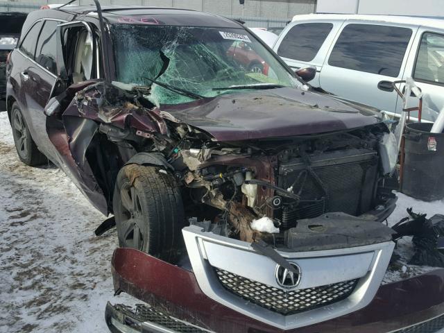 2HNYD2H23BH525913 - 2011 ACURA MDX MAROON photo 9